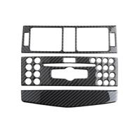Auto Décorer Couvercle pour Benz Classe C W204 2007-10 Console Centrale Voiture en Fibre Carbone Sortie d'air Climatiseur Panneau CD Couvercle Ventilation Garniture 3 Pièces Garniture Voiture Cadre