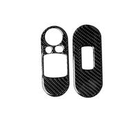 Auto Décorer Couvercle pour BMW pour Mini pour Cooper S 3DR F56 Fibre Carbone Voiture Intérieur Porte Fenêtre Lève-vitre Bouton Panneau Cadre Housse Protection Garniture Garniture Voiture Cadre