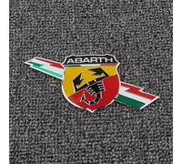 Auto Emblème pour Abarth 124 Spider 2016-2023, Logo Emblèmes Badge Logo Badge Autocollant D'Insigne de Logo 3D Métal pour Carrosserie Décoration Accessoires,E