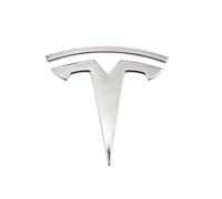 Auto Emblème pour Tesla Model 3 2017-2023, ABS Emblème Logo de Volant Logo Capot De Voiture Badge Tronc Logo Accessoire Voiture,Front