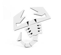 Auto Emblèmes pour Abarth 500/595/695,Logo Insigne Emblème Autocollant Décalcomanies D'insigne Capot Décoratif Badge Tronc Logo Style Accessoires,B