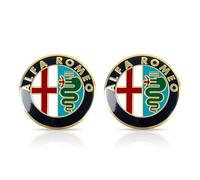 Auto Emblèmes pour Alfa Romeo Giulietta Spider Mito 147 156 159 166 GT Stelvio Giulia Dorato,74 mm,Logo Insigne Emblème Autocollant Décalcomanies D'insigne Capot Décoratif Badge Tronc Logo