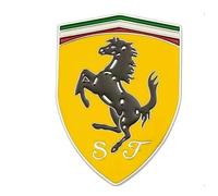 Auto Emblèmes pour Ferrari Logos Emblème AutocollantsStickers Personnalisation Logopour Capot et Coffre Matériau ABS Décoration de la Voiture