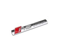 Auto Emblèmes Sticker pour Audi RS Edition, 3D de Rechange Logo Body Stickers Insigne Autocollant Decal Décoration Voiture Styling Accessoires,Bright Silver