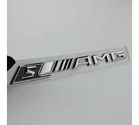 Auto Emblèmes Sticker pour Benz AMG, 3D de Rechange Logo Body Stickers Insigne Autocollant Decal Décoration Voiture Styling Accessoires,Silver