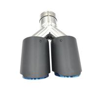 Auto Extrémités de tuyau 1 Pièces Universel Droit Acier Inoxydable Voiture Double Système D'échappement Embout Silencieux Tuyaux D'échappement(63 IN-89MM OUT)
