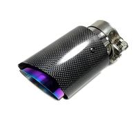 Auto Extrémités de tuyau 1PC Pour Benz Embout D'échappement Rond Tuyau Violet Brillant Tuyau Silencieux Simple Tuyau D'échappement Pièces(80 IN-89MM OUT)