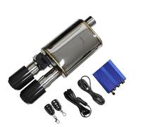 Auto Extrémités de tuyau Kit Tuyau D'échappement À Commande Électrique Soupape D'échappement Angle Soupape Réglable Buse Silencieux Acier Inoxydable(RIGHT 76MM 2)