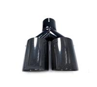 Auto Extrémités de tuyau Modification Universelle Double Logo Brillant Tuyau D'échappement Silencieux Tuyau D'échappement Embout D'échappement(80 IN-89MM OUT)