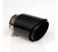 Auto Extrémités de tuyau Tuyau D'échappement Universel En Fibre De Carbone Et Acier Inoxydable Pour BMW Pour E46 Noir Mat(63-89MM)