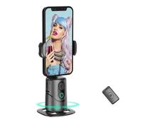 Auto Face Tracking Phone Camera Gimbal ,No App Required,360 Rotation Phone Camera Stand with Remote and Gesture Control