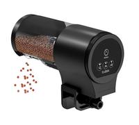 Auto Fish Feeder, Manual Automatic Tank Dispenser, 100ml Floating Sinking Flakes Food Container with Timer, Feeding Solution for Aquarium Cichlid Shrimp Turtle Tetra Koi Betta Guppy Tanks