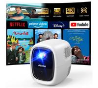 [Auto Focus/Apps intégrée] Vidéoprojecteur avec WiFi et Bluetooth 4K 1080P Natif, Correction Auto, Mini Projecteur Portable, Blanc