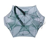 Auto-Foldable Strengthened Fishing Trap Net, 2024 New The Magic Foldable Fishing Trap, Fishing Net for Minnow Fish Shrimp Crawfish Crab (6 Holes-Small)