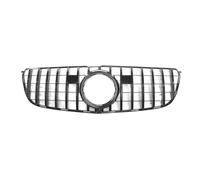 Auto Grille calandre Avant Pour Mercedes Pour Benz Pour GLS Classe GLS400 Pour GT X166 2016-2019 Gril Voiture Avant Pare-chocs Supérieur Capot D'admission Calandre En Maille(Noir)