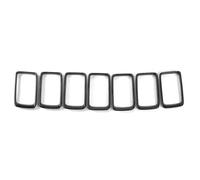 Auto Grille Chocs Centrale Avant Pour Jeep Pour Grand Pour Cherokee 2014-2016 2017-2023 Accessoires Extérieurs Voiture Couverture Décorative En Maille Calandre Avant(2014-2016 Black Ring)