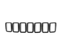 Auto Grille Chocs Centrale Avant Pour Jeep Pour Grand Pour Cherokee 2014-2016 2017-2023 Accessoires Extérieurs Voiture Couverture Décorative En Maille Calandre Avant(2017up Carbon Ring)