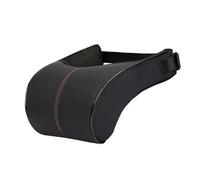 Auto Headrest Coussin de protection universel pour siège de voiture, appui-tête réglable, en cuir(Black)