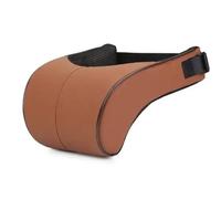 Auto Headrest Coussin de protection universel pour siège de voiture, appui-tête réglable, en cuir(Orange)