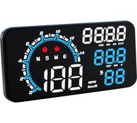 Auto Hud Head up Display 5.5-inch Large Screen Universal USB Gps Speed Tool with Overspeed Alarm Noir