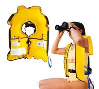Auto Inflatable Kayaking Vest for Adults Kids, Lightweight Ergonomic Buoyancy Aid for Swimming, Boating, Fishing, Kayaking, Sailing, Canoeing, Rafting Water Sports Safety Gear(Yellow)