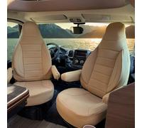 Auto Interieur Meester Lot de 2 housses de siège compatibles avec Fiat Ducato, camping-car, pour conducteur et passager, avec housses d'accoudoir, pour Pössl, Knaus, Adria, Carthago - Beige