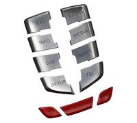 Auto Intérieur Pour Q5 8R SQ5 RS5 S5 2009-2017 Bouton Commande Joystick Centre Multimédia Couvercle Commutateur Panneau Changement Vitesse(B Model Red)