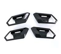 Auto Intérieur Pour VW Pour T-ROC 2017 2018 2019 AT Chrome Carbonfber Pommeau Levier Vitesse Couvercle Garniture Capuchon Autocollant Garniture(Door bowl cover)