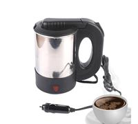 Auto-Kocher, Bouilloire électrique de voyage | Facile à utiliser, chargeur d'eau chaude portable 500 ml, chaudière de voiture, tasse à café CAR, 12 V/24 V, fermeture automatique, chauffage