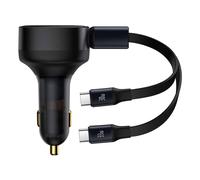 Auto-Ladegerät Baseus Enjoyment mit USB-C-Kabeln, 33W, schwarz