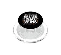 Auto Mechanic Grease in My Veins Gearhead PopSockets PopGrip pour MagSafe