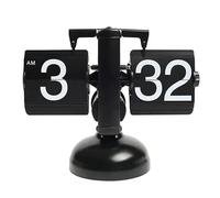 Auto Mechanical Flip Retro Vintage Desk Clock,12 Hour AM/PM and Easy to Read, Battery Operated and Exquisitely Crafted, for Living Rooms, Study Rooms, Offices(Style 4)
