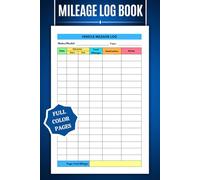 Auto Mileage Log Book: COLOR Car & Vehicle Miles Tracker | Odometer, Fuel & Tax Record for Small Business & Personal Expenses