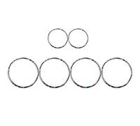 Auto Moulages intérieurs 6 pièces en fibre de carbone for BMW X3 F25 X4 F26 F07 5GT haut-parleur de porte de voiture décoratif cercle autocollant haut-parleur garniture style accessoires ( Color : A )