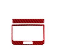 Auto Moulages intérieurs Convient for Seat Leon MK3 2013 2014 2015 2016 2017 2018 2019 2020 Garniture de cadre sortie d'air arrière voiture en fibre carbone souple autocollant LHD(For LHD Red Carbon)