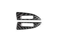 Auto Moulages intérieurs Lot de 2 autocollants garniture ventilation intérieure en fibre carbone for tableau bord, adaptés à la Mazda 3 Axela 2014-2017-2018, accessoires voiture