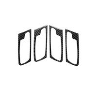 Auto Moulages intérieurs Lot de 4 garnitures poignée porte intérieure voiture, cadre bol, adapté à BMW X5 E70 X6 E71 2008-2013, en fibre carbone