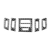 Auto Moulages intérieurs Lot de 5 caches ventilation centrale en fibre carbone for BMW Série 3 E90 E92 E93 2005-2012