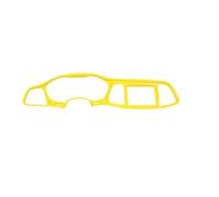 Auto Moulages Intérieurs Pour Dodge Pour Challenger 2015 Et Versions Ultérieures Décoration Panneau Tableau Bord Console Centrale Intérieure Voiture Accessoires Intérieure(Yellow)