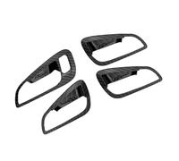 Auto Moulages intérieurs Pour Ford Pour Focus 3 MK3 LHD Poignée Porte Intérieure Protection Couvertures Garniture Autocollant Porte Bol Décoration Intérieurs Voiture(Carbon Fiber Black)