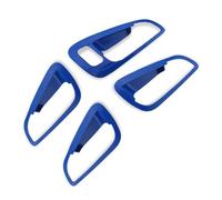 Auto Moulages intérieurs Pour Ford Pour Focus 3 MK3 LHD Poignée Porte Intérieure Protection Couvertures Garniture Autocollant Porte Bol Décoration Intérieurs Voiture(Blue)