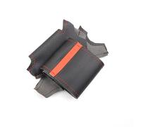 Auto Moulages intérieurs Pour Toyota Pour Avensis 2003 2004 2005 2006 2007 Garniture De Volant Perforée Tressée À La Main Intérieurs Voiture(Red line-Red)