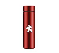 Auto Mug Isotherme pour Peugeot 2008 2019-2023, Mug Isotherme Café Gourde Isotherme Acier Inoxydable Tasse Portable de Voyage pour Boissons Chaudes ou Glacées,Red