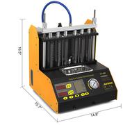 Auto Nettoyeur Injecteur De Carburant Testeur-VEVOR-6 Cylindres Outils De Nettoyage Ultrasons Essence