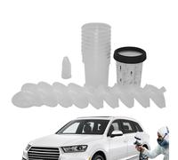 Auto Paint Mixing Cups - 400ml Paint Mixing Hard, Cup with Retainer Ring, 5 Plugs Car Painting Supplies for Wood Finishing, Durable Reusable Cup Ideal for Automotive, Craft Projects and Workshop Use