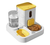 Auto Pet Feeder, Automatic Food and Water Dispenser, Transparent Design, Spill-Free Feeding Large Capacity Feed Station, Compact Ideal 2 Bowl Designs, for Small Pets, Cats, Dogs