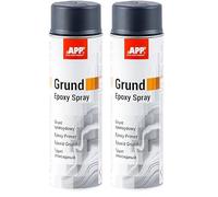 AUTO-PLAST PRODUKT APP Epoxy Grund Spray | Apprêt époxy en bombe | Primaire antirouille metal, aluminium, acier | Apprêt antirouille - protection contre la corrosion | Gris foncé | 500 ml (Lot de 2)