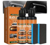 Auto Plastic Restorer Kit, Auto Plastic Black Lotion, Plastics Restorer for Cars, Restores the Original Color and Shine of Automotive Plastics, Resisting Daily Wear and Tear (2pcs)