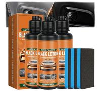 Auto Plastic Restorer Kit, Auto Plastic Black Lotion, Plastics Restorer for Cars, Restores the Original Color and Shine of Automotive Plastics, Resisting Daily Wear and Tear (3pcs)