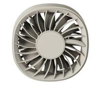 Auto Portable Fan, Hot Weather Cooling Device, About Size 8,8 x 8,3 x 8,3 cm, Adjustable 3 Wind Speeds, Quiet Airflow, Fit for Vehicles, Trucks, RVS, Matériau ABS